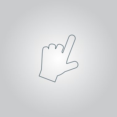 Mouse el imleci vektör çizim