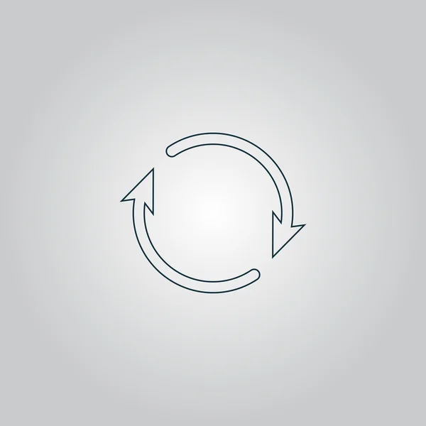 Icono de círculo de flecha - ciclo, bucle, rotonda — Archivo Imágenes Vectoriales