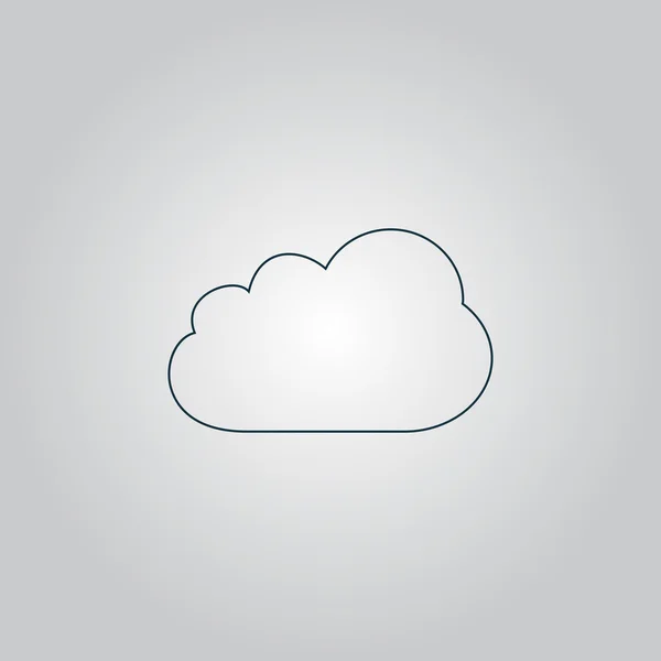 Wolkensymbol, Vektorillustration. flacher Designstil — Stockvektor