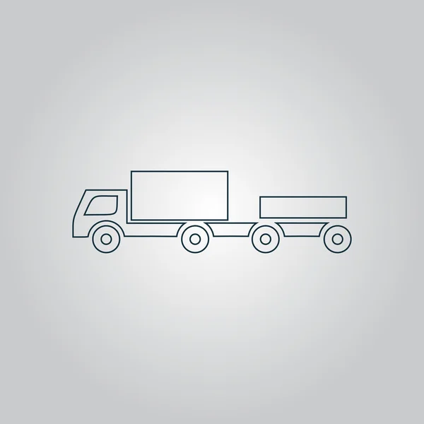 Camion avec remorque — Image vectorielle