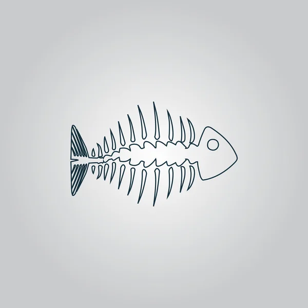 Icono de la espina de pescado — Vector de stock