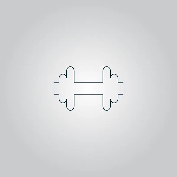 Dumbbell vector icon — Stock Vector