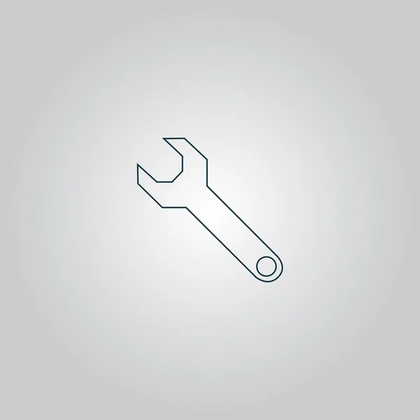 Simple wrench icon, vector illustration — Stock Vector