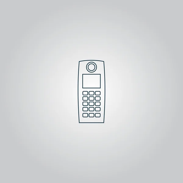 Icono de teléfono móvil retro — Vector de stock