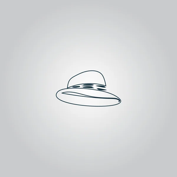 Vaquero tradicional sombrero icono — Vector de stock