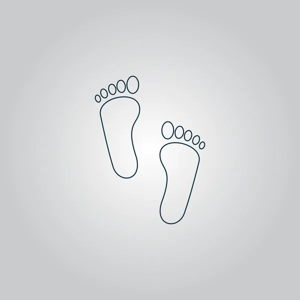 Footprint - vector icon — Stock Vector