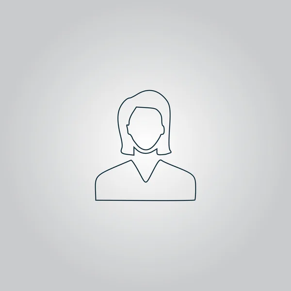 Nő avatar profil kép ikon — Stock Vector