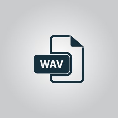 WAV ses dosyası uzantısı simgesini.