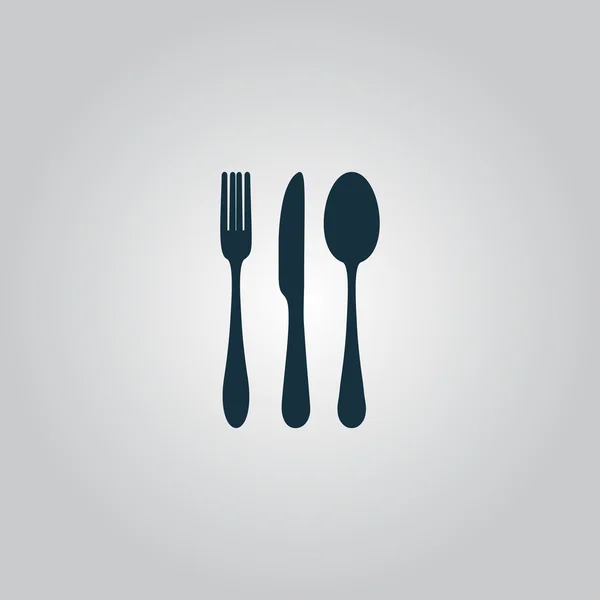 Knife, fork and spoon — Stock Vector