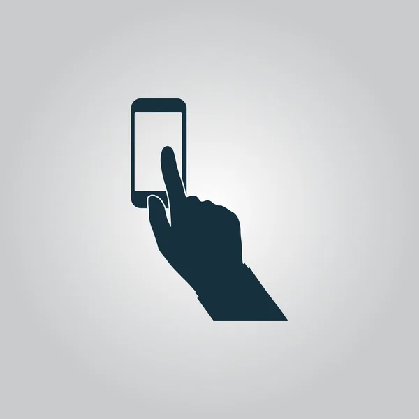 Téléphone intelligent, vecteur de clic de doigt — Image vectorielle