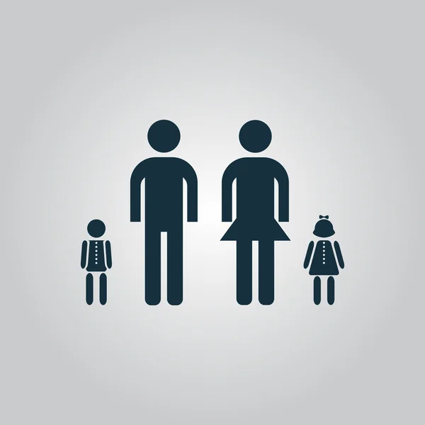 Simple family icon — Stock Vector