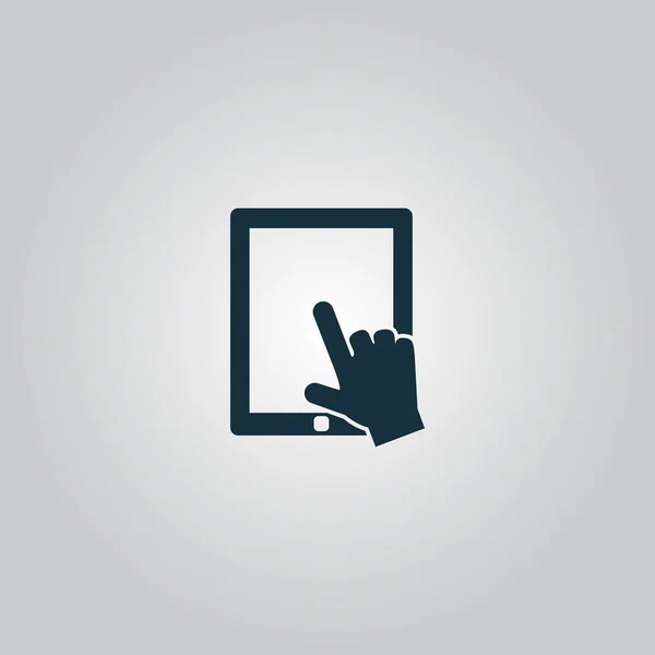 Klicken Sie auf das Bildschirm-Tablet — Stockvektor