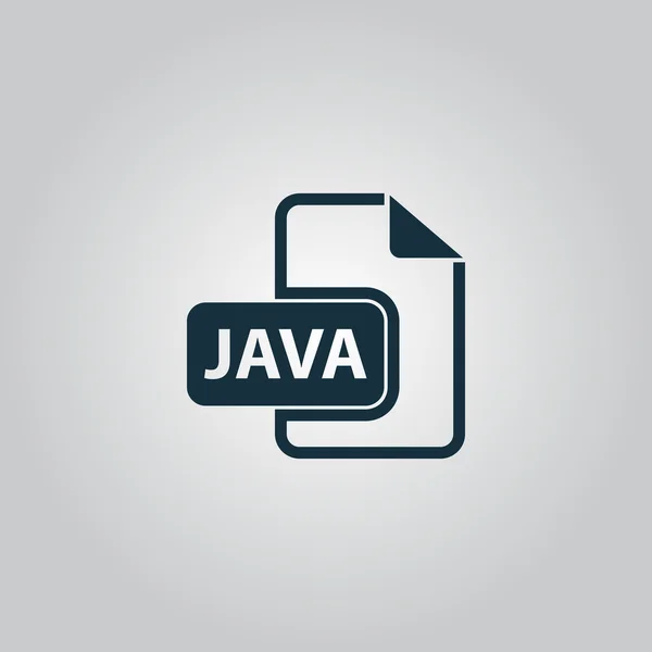 Java desarrollo formato de archivo flat icon — Vector de stock