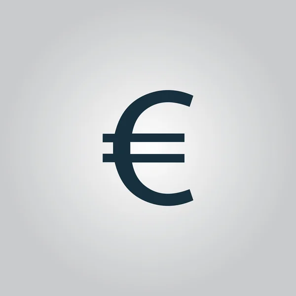 Euro platte pictogram. vectorillustratie. — Stockvector