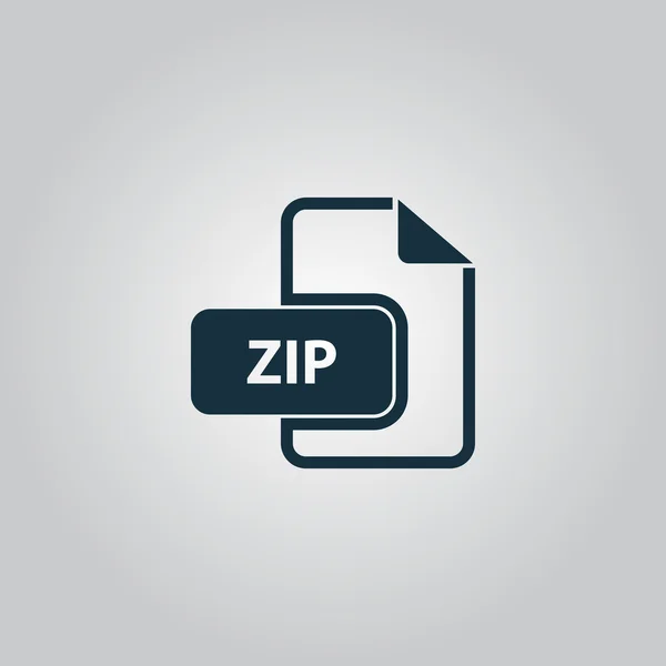 Archivo ZIP extensión de archivo icon vector . — Vector de stock