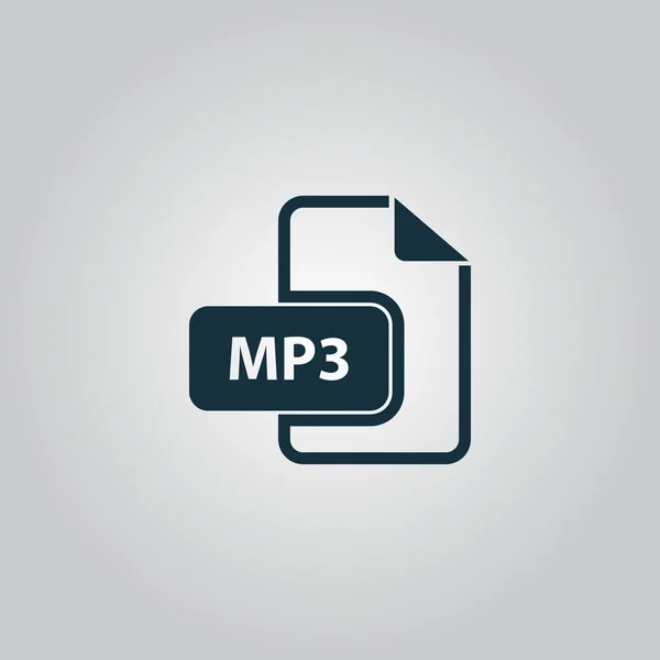 Mp3 오디오 파일 확장자 아이콘. — 스톡 벡터