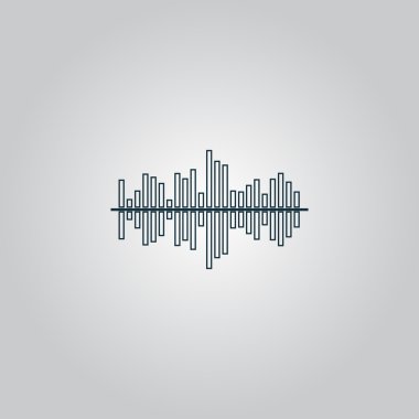 Ses dalgası Icon - vektör ekolayzır müzik öğe veya sembolü