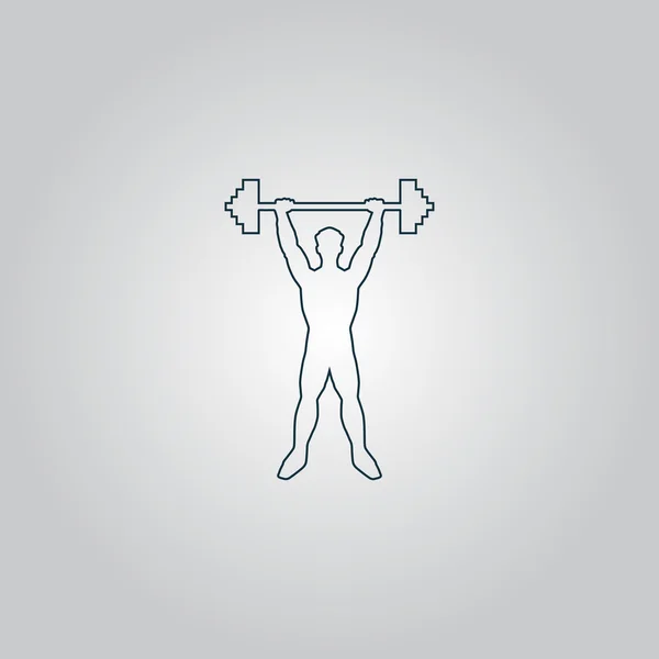 Strong man icon illustration of fitness — Stock Vector