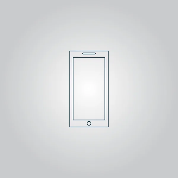 Smartphone ikon, tecken och knappen — Stock vektor