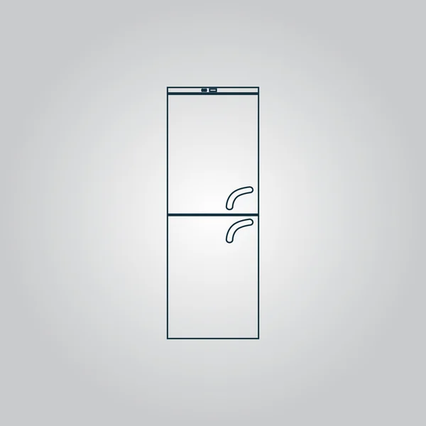 Icône, panneau et bouton du réfrigérateur — Image vectorielle