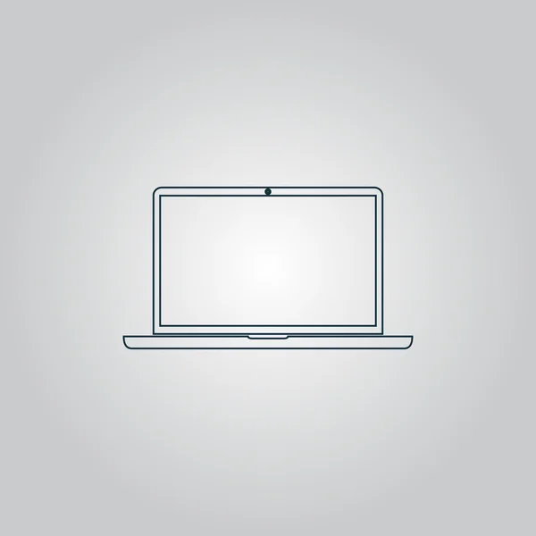 Laptop - Symbol, Zeichen und Taste — Stockvektor