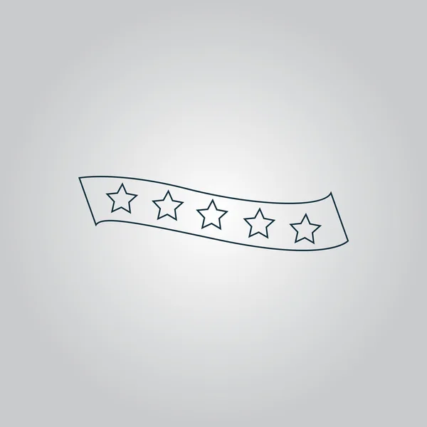 Recommended bestseller star ribbon — Stock Vector