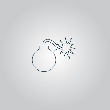 bomba simgesi. düz vektörel Illustrator eps 10