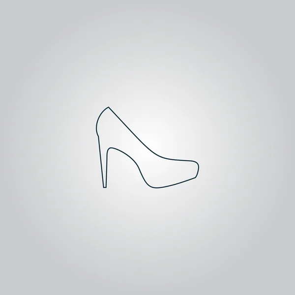 Sepatu wanita, ikon web. desain vektor - Stok Vektor