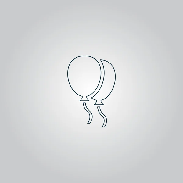 Icono de globos — Vector de stock