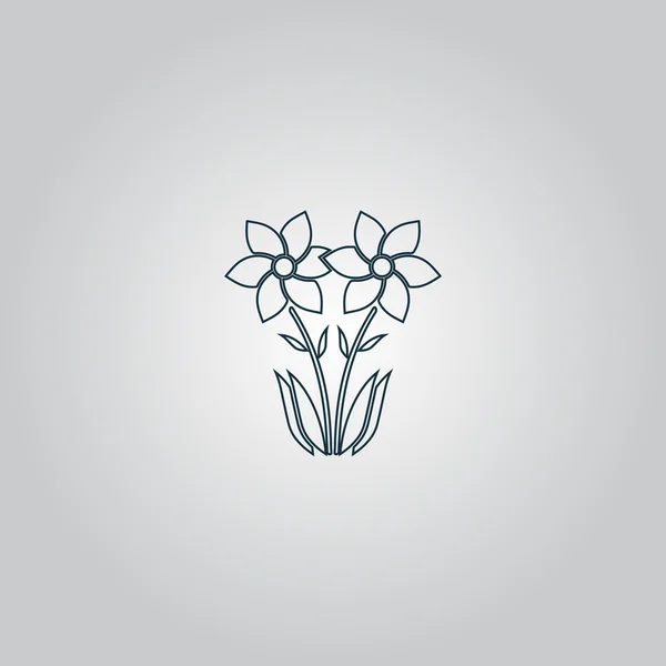 Flores de primavera creciendo. Ilustración vectorial — Archivo Imágenes Vectoriales