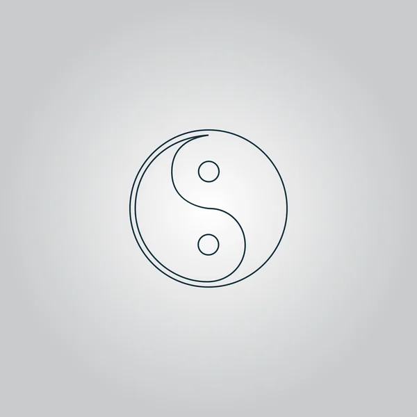 Ying-yang ícone de harmonia e equilíbrio — Vetor de Stock