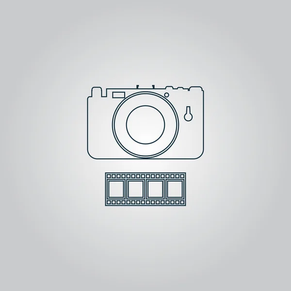 Photographie appareil photo et icône du film — Image vectorielle