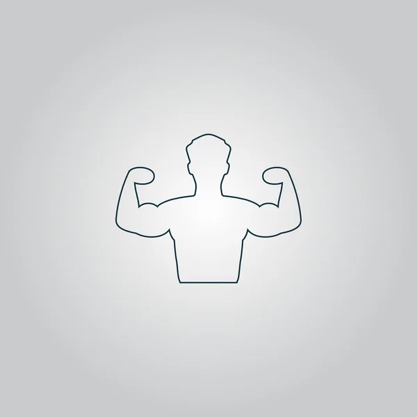 Testépítő, Fitness modell ikon — Stock Vector