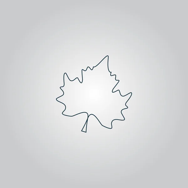 Akçaağaç yaprağı siluet — Stok Vektör
