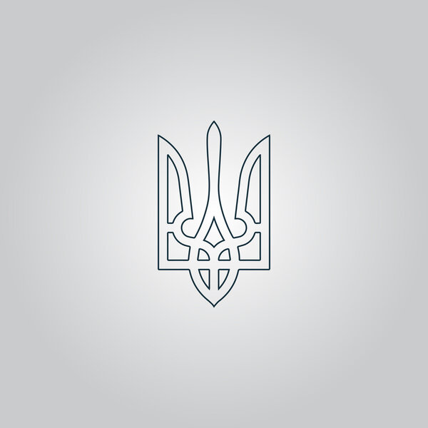 Trident icon, vector illustration