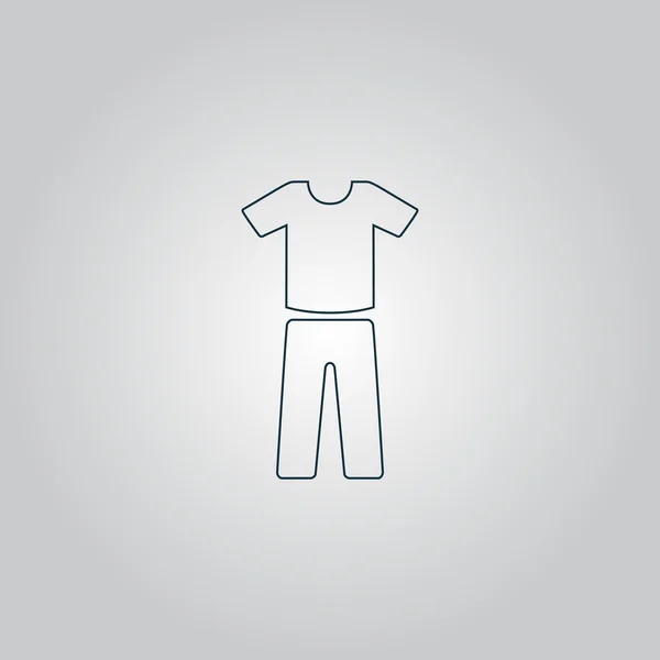 Uniforme - pantalones y camiseta — Vector de stock