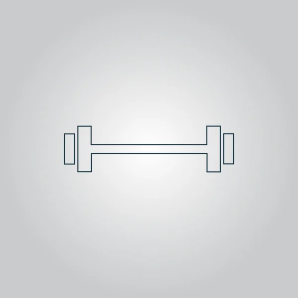 Barbell - Ícone único — Vetor de Stock