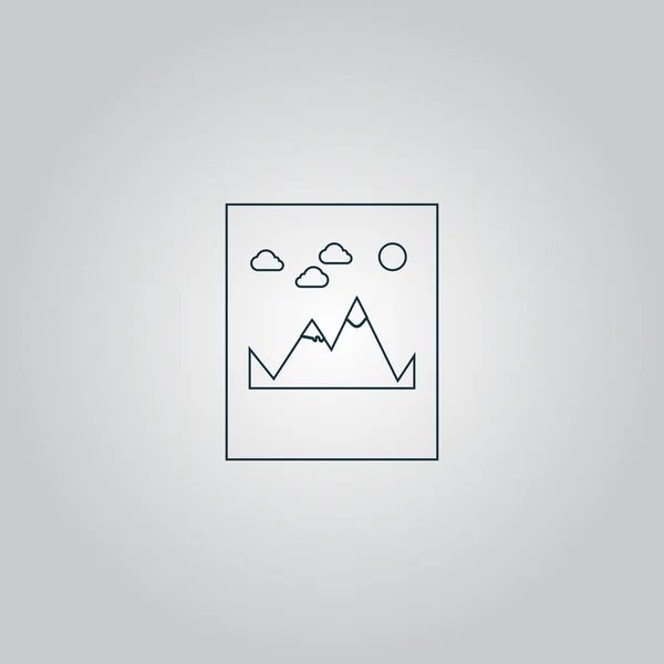 Icono de montaña vector ilustración — Vector de stock