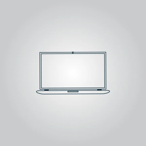 Ícone laptop — Vetor de Stock