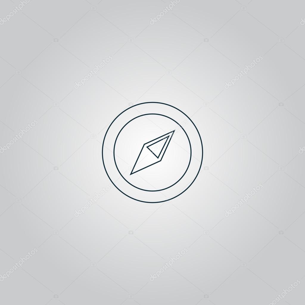 Compass icon. Vector illustration.