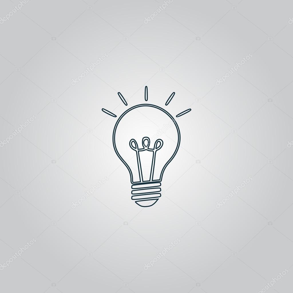 Light lamp sign icon. Idea symbol.