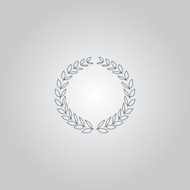 Çelenk simge defne veya oturum ben