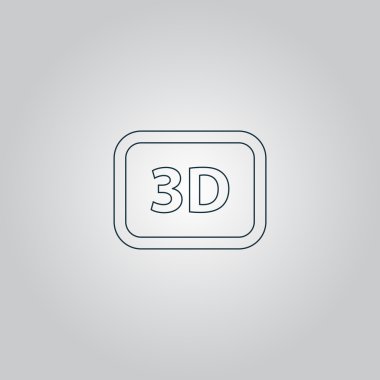 üç boyutlu vektör simgesi 