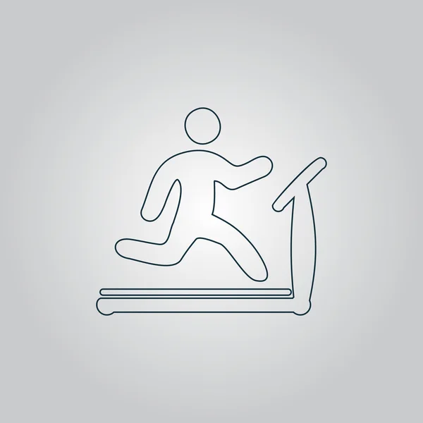 Running, treadmill — Stockvector