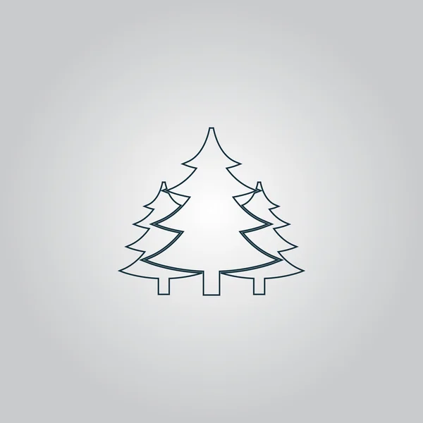 Árbol, Abeto de Navidad — Vector de stock
