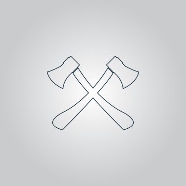 Ahşap kolları vektör çizim ile iki eksen