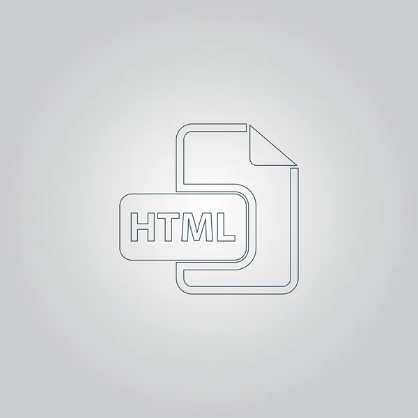 Estensione del file HTML icon vector . — Vettoriale Stock