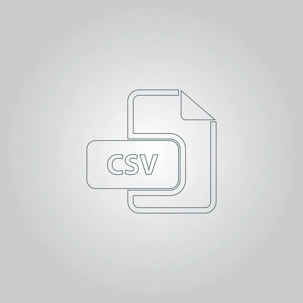 CSV-förlängning text filtypsikonen — Stock vektor