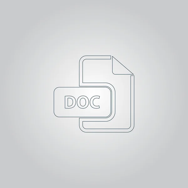 DOC vector icono de extensión de archivo . — Archivo Imágenes Vectoriales