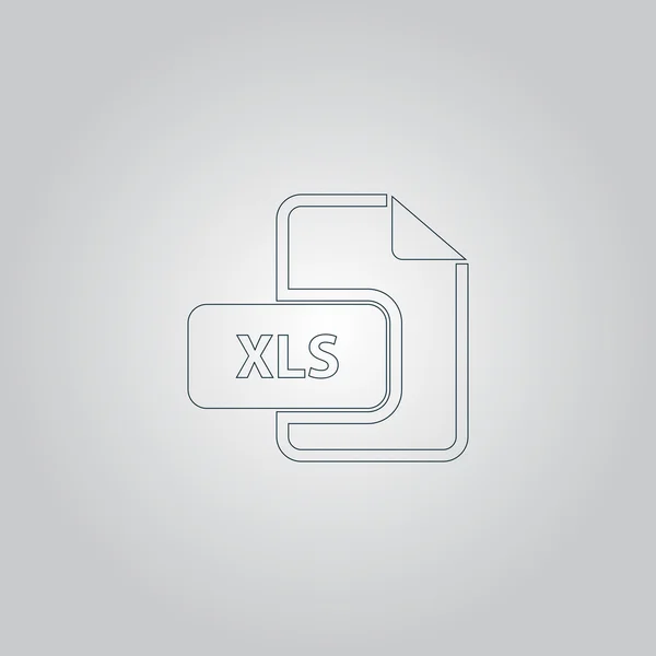 Extensión XLS icono de tipo de archivo de texto — Vector de stock